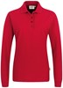 Hakro 215 Women's long-sleeved polo shirt MIKRALINAR® - Red - 2XL afbeelding