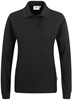 Hakro 215 Women's long-sleeved polo shirt MIKRALINAR® - Black - 5XL afbeelding