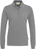 Hakro 215 Women's long-sleeved polo shirt MIKRALINAR® - Mottled Grey - M afbeelding