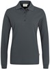 Hakro 215 Women's long-sleeved polo shirt MIKRALINAR® - Anthracite - 2XL afbeelding