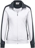 Hakro 277 Women's sweat jacket Contrast MIKRALINAR® - White/Anthracite - 4XL afbeelding
