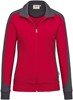 Hakro 277 Women's sweat jacket Contrast MIKRALINAR® - Red/Anthracite - L afbeelding