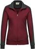 Hakro 277 Women's sweat jacket Contrast MIKRALINAR® - Burgundy/Anthracite - 6XL afbeelding