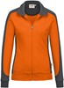Hakro 277 Women's sweat jacket Contrast MIKRALINAR® - Orange/Anthracite - 3XL afbeelding
