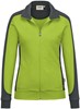 Hakro 277 Women's sweat jacket Contrast MIKRALINAR® - Kiwi/Anthracite - 2XL afbeelding