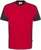 Hakro 290 T-shirt Contrast MIKRALINAR® - Red/Anthracite - M afbeelding