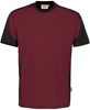 Hakro 290 T-shirt Contrast MIKRALINAR® - Burgundy/Anthracite - S afbeelding