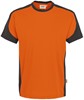 Hakro 290 T-shirt Contrast MIKRALINAR® - Orange/Anthracite - S afbeelding