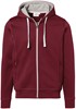 Hakro 455 Hooded jacket Bonded - Burgundy/Silver - 3XL afbeelding