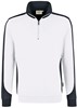 Hakro 476 Zip sweatshirt Contrast MIKRALINAR® - White/Anthracite - 4XL afbeelding