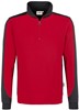 Hakro 476 Zip sweatshirt Contrast MIKRALINAR® - Red/Anthracite - 5XL afbeelding