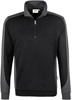 Hakro 476 Zip sweatshirt Contrast MIKRALINAR® - Black/Anthracite - M afbeelding