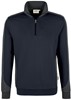 Hakro 476 Zip sweatshirt Contrast MIKRALINAR® - Navy Blue/Anthracite - 2XL afbeelding