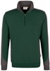 Hakro 476 Zip sweatshirt Contrast MIKRALINAR® - Fir Green/Anthracite - XL afbeelding