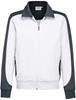 Hakro 477 Sweat jacket Contrast MIKRALINAR® - White/Anthracite - M afbeelding