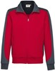 Hakro 477 Sweat jacket Contrast MIKRALINAR® - Red/Anthracite - 6XL afbeelding