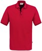 Hakro 803 Polo shirt Casual - Red/Black - M afbeelding