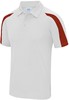 Herenpolo 'Contrast Cool' korte mouwen Arctic White/Red - L