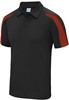 Herenpolo 'Contrast Cool' korte mouwen Black/Red - S