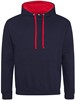 Just JH003 Varsity Hoodie - New French Navy/Fire Red - M