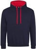 Just JH003 Varsity Hoodie - New French Navy/Fire Red - XL