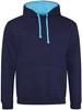 Just JH003 Varsity Hoodie - Oxford Navy/Hawaiian Blue - XL