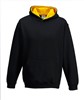 Just JH003K Kids´ Varsity Hoodie - Jet Black/Gold - 3/4 (XS)