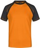 James & Nicholson JN010 Men´s Raglan-T - Orange/Black - M afbeelding