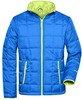 James & Nicholson JN1035 Men´s Padded Light Weight Jacket - /Aqua/Lime-Green - XXL afbeelding