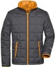 James & Nicholson JN1035 Men´s Padded Light Weight Jacket - /Carbon/Orange - L afbeelding