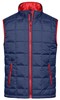 James & Nicholson JN1037 Men´s Padded Light Weight Vest - /Navy/Red - XL afbeelding