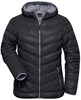 James & Nicholson JN1059 Ladies´ Down Jacket - /Black/Grey - L afbeelding