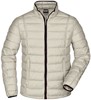 James & Nicholson JN1082 Men´s Quilted Down Jacket - /Off-White/Black - XXL afbeelding