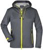 James & Nicholson JN1097 Ladies´ Outdoor Jacket - /Iron-Grey/Yellow - XL afbeelding