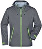 James & Nicholson JN1098 Men´s Outdoor Jacket - /Iron-Grey/Green - XXL afbeelding