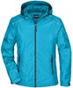 James & Nicholson JN1117 Ladies´ Rain Jacket - /Turquoise/Iron-Grey - XXL afbeelding