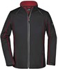 James & Nicholson JN1121 Ladies´ Zip-Off Softshell Jacket - /Black/Red - S afbeelding