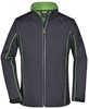 James & Nicholson JN1121 Ladies´ Zip-Off Softshell Jacket - /Iron-Grey/Green - M afbeelding