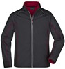 James & Nicholson JN1122 Men´s Zip-Off Softshell Jacket - /Black/Red - XL afbeelding