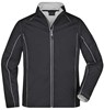 James & Nicholson JN1122 Men´s Zip-Off Softshell Jacket - /Black/Silver-(Solid) - S afbeelding