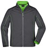 James & Nicholson JN1122 Men´s Zip-Off Softshell Jacket - /Iron-Grey/Green - L afbeelding