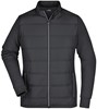 James & Nicholson JN1123 Ladies´ Hybrid Sweat Jacket - /Black - XL afbeelding