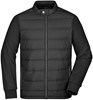 James & Nicholson JN1124 Men´s Hybrid Sweat Jacket - /Black - XL afbeelding
