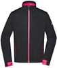 James & Nicholson JN1126 Men´s Sports Softshell Jacket - /Black/Light-Red - 3XL afbeelding