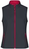 James & Nicholson JN1127 Ladies´ Promo Softshell Vest - /Iron-Grey/Red - L afbeelding