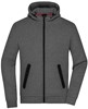 James & Nicholson JN1144 Men´s Hooded Jacket - /Dark-Melange - L afbeelding