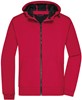 James & Nicholson JN1146 Men´s Hooded Softshell Jacket - /Red/Black - S afbeelding