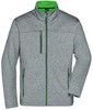 James & Nicholson JN1148 Men´s Softshell Jacket - /Dark-Melange/Green - L afbeelding
