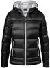 James & Nicholson JN1151 Ladies´ Hooded Down Jacket - /Black/Silver-(Solid) - XS afbeelding