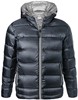 James & Nicholson JN1152 Men´s Hooded Down Jacket - /Navy/Silver-(Solid) - 3XL afbeelding
